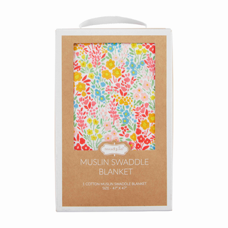 Rainbow Floral Swaddle Blanket