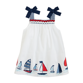 Sailboat Poplin Toddler Dress
