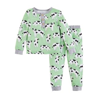 Green Cow Toddler Pajama Set