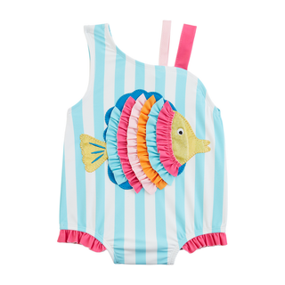 Glitter Fish Appliqué Swimsuit