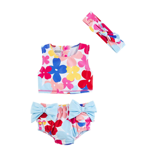 Multi-Floral Swimsuit Set