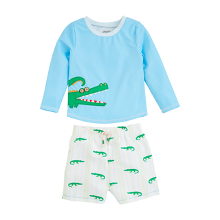 Gator Rash Guard and Trunks Set