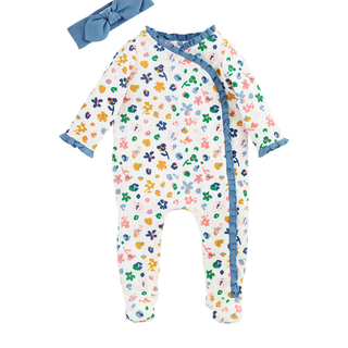 Rainbow Leopard Baby Sleeper Set