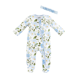 Blue Rose Baby Sleeper Set