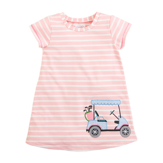 Pink Stripe Golf Tshirt Dress