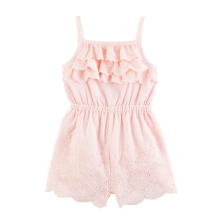 Pink Eyelet Toddler Romper