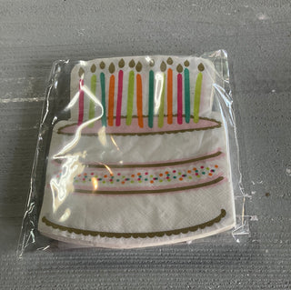 Birthday cake napkins