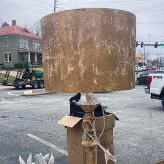 Gold distressed lamp