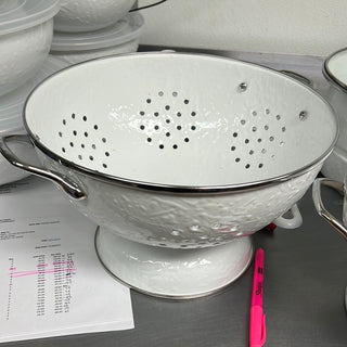 White colander- large